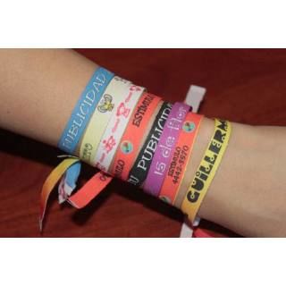 PULSERAS DE TELA SUBLIMADA